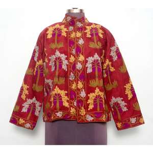 Nueva Chaqueta Bohemia Bordada con Cierre de Botones, Chaqueta Banjara Multicolor de Algodón, Larga y Llamativa - Product Image 1