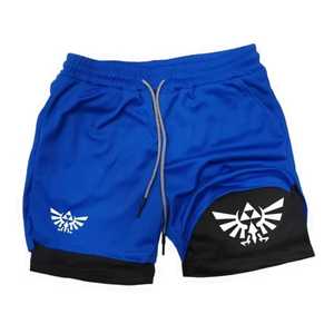 Shorts décontractés pour hommes, blanc et noir unis, avec cordon de serrage, séchage rapide, respirants, 100% coton - Product Image 3