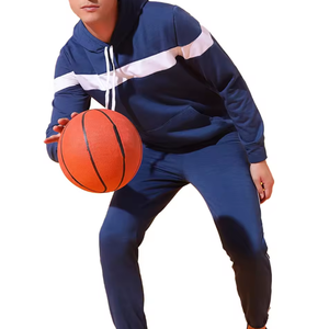 Ensemble de survêtement respirant pour homme, coupe ajustée, en coton, 2 pièces, avec fermeture éclair frontale, idéal pour le sport et les loisirs en hiver - Product Image 5