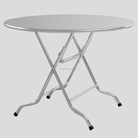 Tables et chaises de sécurité domestiques en acier inoxydable gris clair 304 avec serrure à clé BEMC BT100