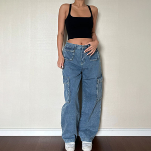 Custom Women's High Waist Casual Washable Pencil Pants Jeans Eco-Friendly Breathable - Product Image 5