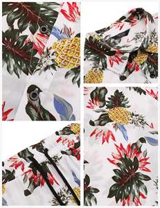 Men Colorful <b>Set</b> Floral Leaf Print Short Sleeve Shirt Beach Shorts Matching Holiday Summer Casual Top top mens <b>twin</b> <b>set</b> matching - Product Image 2