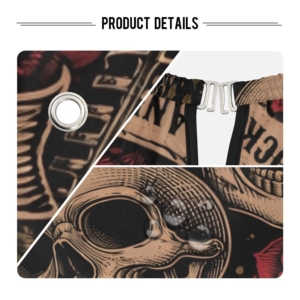 Capa de Peluquería Desechable con Diseño de Calaveras y Rosas de Rock and Roll, Resistente al Agua, con Goma y PVC, y Diseño de Micrófono - Product Image 4