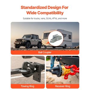 Gancho de Remolque con Capacidad de Remolque de 30000 Libras, Gancho Receptor con Anillo de 2.5 y 3 Pulgadas, Kit de Montaje para Ganchos de Remolque - Product Image 5