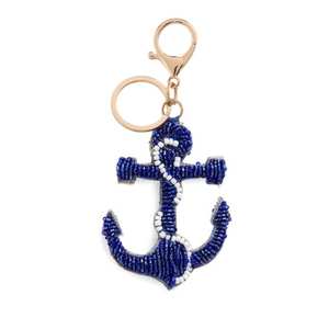 Llavero de moda hecho a mano con cuentas de semillas, llavero de diseñador con bordado de cuentas de semillas para regalos - Product Image 6