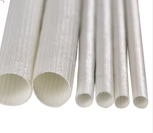 Tubo de Fibra de Vidrio Recubierto de Silicona Duradero para Aislamiento Eléctrico - Product Image 1