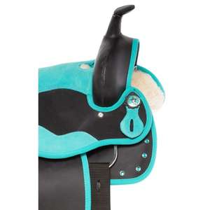 Selle de cheval synthétique légère en nylon pour l'équitation en montagne, l'entraînement à la ferme, avec accessoires - Product Image 5