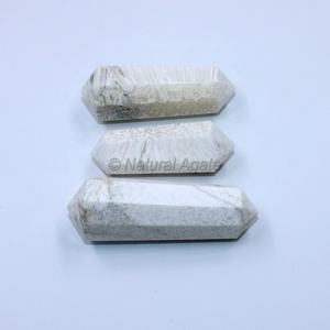 Piedra preciosa natural de cristal auténtico de alta calidad, punto de lápiz de doble terminación de Scholosite para sanación y paz interior - Product Image 1