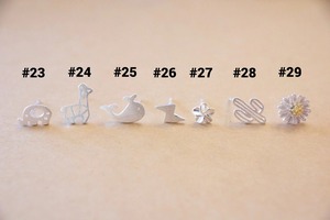 Boucles d'oreilles clous animaux mignons en argent 925 pour femme, bijoux à porter au quotidien, formes chat, lapin, papillon, étoile, arbre - Product Image 3