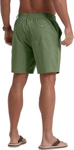 Shorts de sport athlétiques pour hommes, taille haute, avec cordon de serrage, respirants, anti-humidité, écologiques, décontractés, pour la gym et le sport - Product Image 6