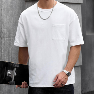 เสื้อยืดโอเวอร์ไซส์ผ้าฝ้าย 100% น้ำหนักเบาสำหรับผู้ชาย ทรงหลวมใส่สบาย กำลังเป็นที่นิยม เสื้อยืดโอเวอร์ไซส์ที่ดีที่สุดสำหรับผู้ชาย - Product Image 2