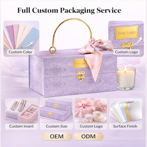 Scatola Regalo Magnetica di Lusso Personalizzata con Manico in Metallo, Piccola Scatola in Cartone per Imballaggio, Scatola per Gioielli e Cosmetici - Product Image 4