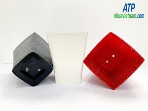 Grand pot de fleur carré jardinière en plastique durable pour plantes d'intérieur et d'extérieur - Product Image 4