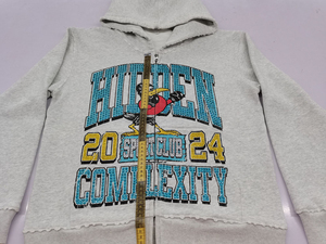 Vintage Custom French Terry Heavy Cotton Plain Hoodies Custom Screen Printing Men Oversized Zip up Rhinestones Graphic Hoodie - Product Image 2