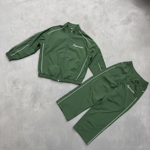Conjunto Deportivo Urbano para Hombre, Transpirable, de Secado Rápido, Chaqueta Ligera de Primavera, Pantalones con Costuras Verdes - Product Image 3