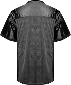เสื้อฟุตบอลอเมริกันคอวี แขนสั้น ผ้าตาข่าย ระบายเหงื่อ โพลีเอสเตอร์ สำหรับผู้ชาย ทุกสี จาก Custom Hiller Enterprises - Product Image 3