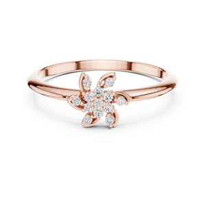 แหวนเพชรทรงกลมมินิมอลคลาสสิกสำหรับผู้หญิง ทองคำแท้ 14k เหมาะสำหรับเป็นของขวัญ งานหมั้น วันครบรอบแต่งงาน - Product Image 4