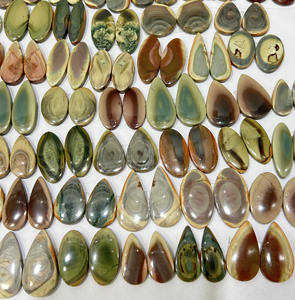 Vente en gros de cabochons en vrac de jaspe impérial paire de pierres précieuses naturelles pour la conception créative de fabrication de bijoux - Product Image 1