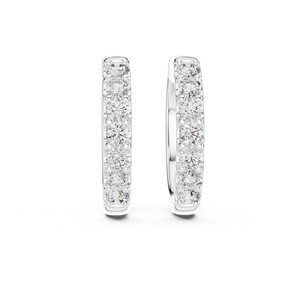 Boucles d'oreilles pendantes en or blanc 14 carats avec diamants de laboratoire de 0,7 carat |   Vêtements de bureau pour femmes de style vintage certifiés IGI |   Nouveau diamant cultivé - Product Image 1