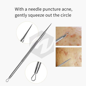 2 pcs <b>Blackhead</b> and Splinter <b>Remover</b> <b>Tools</b> Medic Instruments Professional Stainless Steel Kit Bend Head Tweezers Removing - Product Image 4