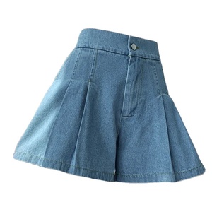 Jupe en jean pour femme, déchirée et délavée, taille haute, style streetwear, confortable et légère, vêtement en denim pour femme - Product Image 1