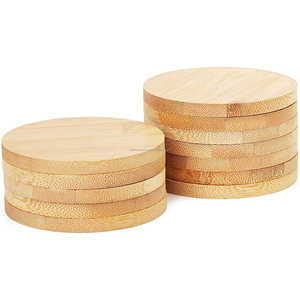 Posavasos de lujo ecológico de madera de bambú clásico, soporte para bebidas, acabado Natural para cocina, comedor, cafetería, hogar, oficina, uso de regalo - Product Image 2