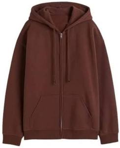 เสื้อฮู้ดซิปผู้ชายสีน้ำตาล แขนเสื้อแบบริบ มีซับในขนแกะ ทรงปกติ ใส่ได้ในฤดูใบไม้ร่วง ผลิตจากโพลีเอสเตอร์/คอตตอน ป้องกันการหดตัว รุ่น STELLAR - Product Image 1