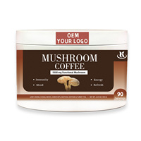 Café instantané naturel 12-en-1 aux champignons multiples et au Ganoderma, goût amer avec extrait de plantes vertes, emballé en sachet, sans additifs