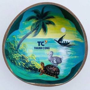 Bol en noix de coco laqué Dodo Bird, fabriqué au Vietnam, souvenir de qualité supérieure de Maurice, cadeau en gros, œuvre d'art écologique de haute qualité - Product Image 1