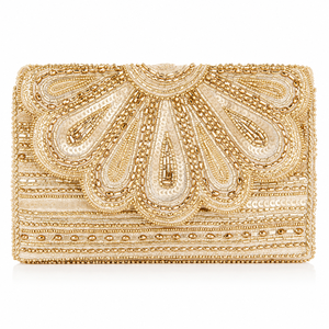 Bolso de mano tipo sobre con cuentas de semillas, hecho a mano, étnico, para bodas, eventos, fiestas, bolso bandolera moderno, artístico, a la moda, para mujer, bolso de noche. - Product Image 1