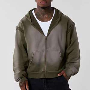 Sweat-shirt à capuche vintage pour homme, délavé à l'acide, style streetwear décontracté, en mélange de coton doux et confortable pour le quotidien - Product Image 1