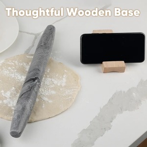 Rouleau à pâtisserie en marbre noir, idéal pour la préparation de la pâte à fondant et de la pâte à pâtisserie, pour une utilisation professionnelle en cuisine, vente en gros depuis l'Inde - Product Image 5