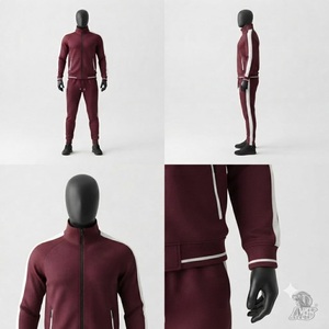 Conjunto Deportivo para Hombre con Cremallera, Chaqueta de Manga Larga Elástica y Pantalones a Juego, Ropa Deportiva Cómoda para Alto Rendimiento Atlético - Product Image 5