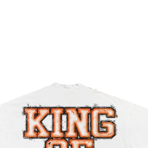T-shirt homme personnalisé à col roulé, coupe classique, imprimé sérigraphié sur le devant, style streetwear, manches courtes, en coton blanc tricoté, écologique - Product Image 3