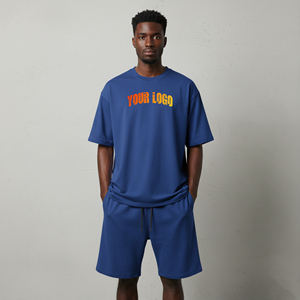 Conjunto Corto Personalizado para Hombre, 100% Algodón Ecológico, de Secado Rápido, Estampado, Color Sólido, Corte Regular, Cuello Redondo, Transpirable - Product Image 3