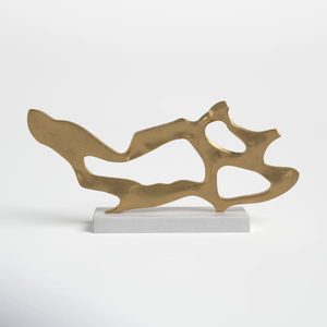 Sculpture en métal doré de luxe, décoration moderne pour la maison, ornement de table pour salon, chambre, bureau et bureau, au prix le plus bas - Product Image 3