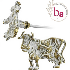 <b>Rustic</b> Cast Iron Cow Shape Eco-Friendly Multi-Function Cabinet Handle Knob for Kitchen Bathroom & Bedroom Furniture Decor - Product Image 5