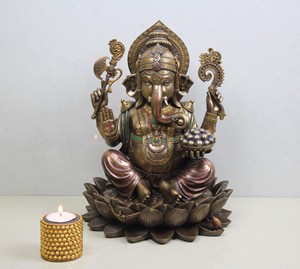 Ganesh statue PolyResin Lord Ganesha statue Ganpati indian god finugrine home decor showpiece - Product Image 3