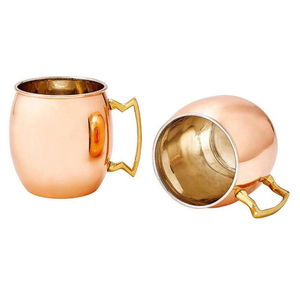 Taza Geométrica Moscow Mule de Acero Inoxidable de Alta Calidad con Recubrimiento de Cobre para Cócteles, Artículos de Bar al Precio Más Bajo - Product Image 2