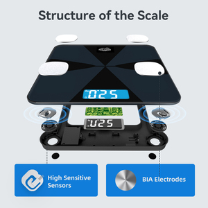 Smart Body Fat <b>Scale</b> Bathroom <b>Scale</b> Impedance Analysis 13 Body Metrics Blue Tooth Electronic Smart <b>Scale</b> - Product Image 2