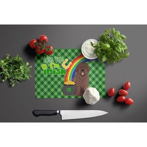 Planche à découper Newfoundland marron grande taille Planche de service de cuisine spécialisée en verre trempé décoratif pour la Saint-Patrick - Product Image 3