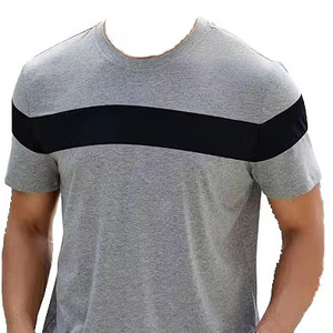 Men's Plus Size Athletic Yoga Gym Wear Muscle Fit Jersey Blank Tee with Raglan Sleeve Breathable Cotton Spandex Workout <b>T</b>-<b>Shirt</b> - Product Image 2