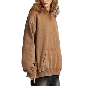 Suéteres con logotipo en relieve de alta calidad premium, sudadera con hombro caído, Etiqueta Privada, jersey con bolsillo de canguro, Sudadera con capucha - Product Image 1