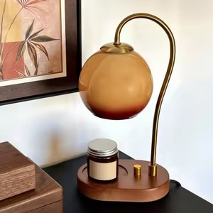 Medieval Glass Electric Candle Warmer Lamp <b>with</b> Dimmer-Wax for House Warming Gift for Bedroom & Office Candle warmer lamp - Product Image 1