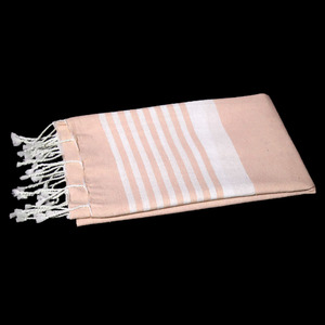 Fournisseur indien de serviettes de plage Fouta en coton 100% OEM, à rayures teintes, avec logo personnalisé, haute absorption d'eau, en vente. - Product Image 5