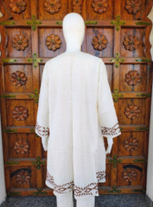 Túnica Premium Casual Boho de Algodón Tejido con Cuello Redondo, Corte Regular, Manga Larga y Bordado para Verano (ODM) - Product Image 4