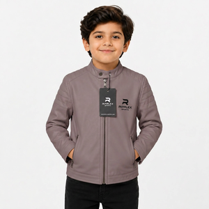 High quality kids <b>leather</b> <b>jacket</b> featuring stylish appearance comfortable wear and durable craftsmanship for everyday fashion - Product Image 1