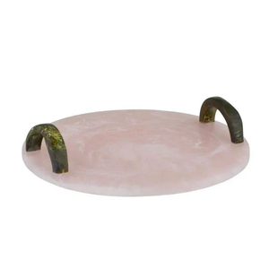 Plateau de service rond en résine poli, écologique, pour fêtes, maison, restaurant, hôtel, repas, décoratif, prix en gros, fait main - Product Image 5