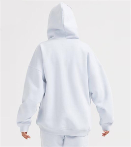 Sweat à capuche en molleton 100 % coton de haute qualité avec poche, logo personnalisé, service OEM, anti-rétrécissement, style streetwear pour homme - Product Image 3