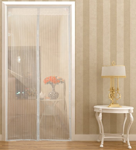 Modern Art Deco Door <b>Curtain</b> Polyester/Linen Blend Exterior Installation <b>Light</b> Filtering Washable Eyelet/Rod Pocket Narrow Blade - Product Image 1